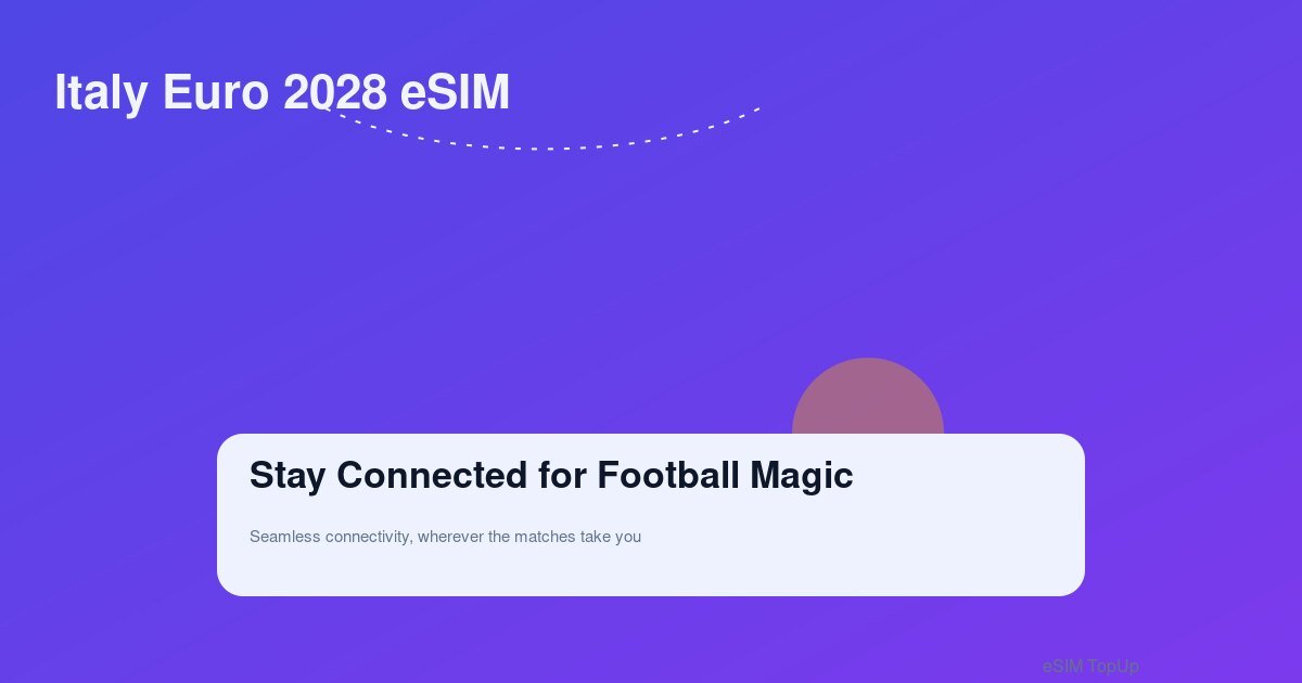 Italy Euro 2028 Travel eSIM: Staying Connected for Football